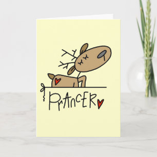 Prancer Reindeer Tshirts and Gifts Holiday Card