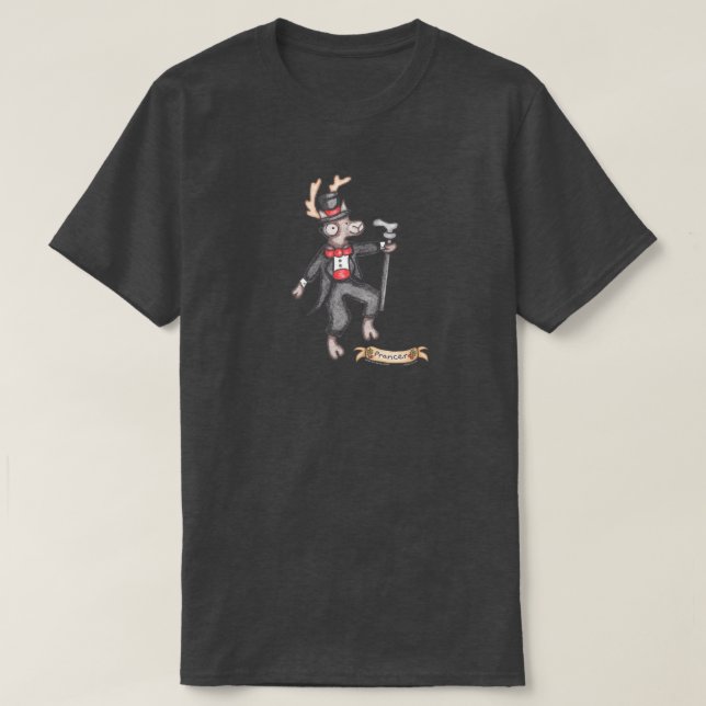 Prancer T-shirt (charcoal heather) (Design Front)