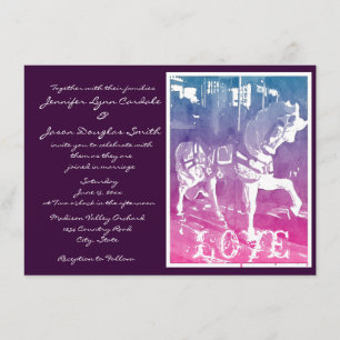 Prancing Carousel Horse Wedding Invitations