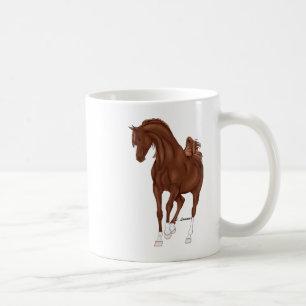 Prancing Chestnut Arabian Horse Coffee Mug