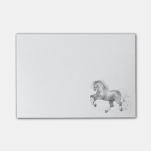 Prancing Dapple Grey Horse Post It Sticky Notes
