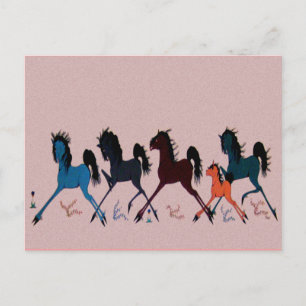 Prancing Horses Postcard