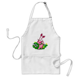 Prancing pink Aisha through flowers Standard Apron