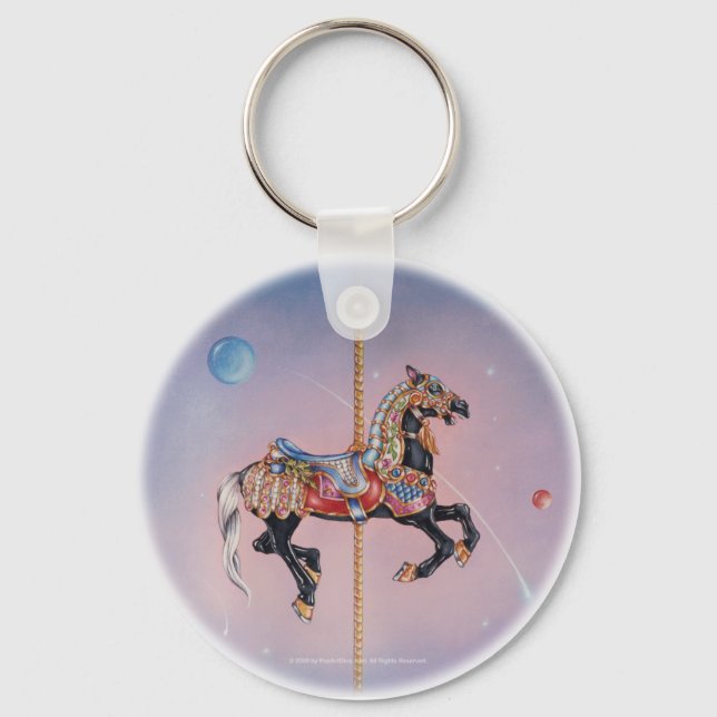 PRANCING PONY CAROUSEL KEY RING (Front)