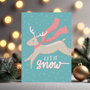 Prancing Reindeer- Folded Holiday Card