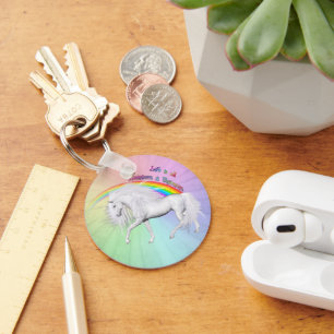Prancing Through Positivity Key Ring