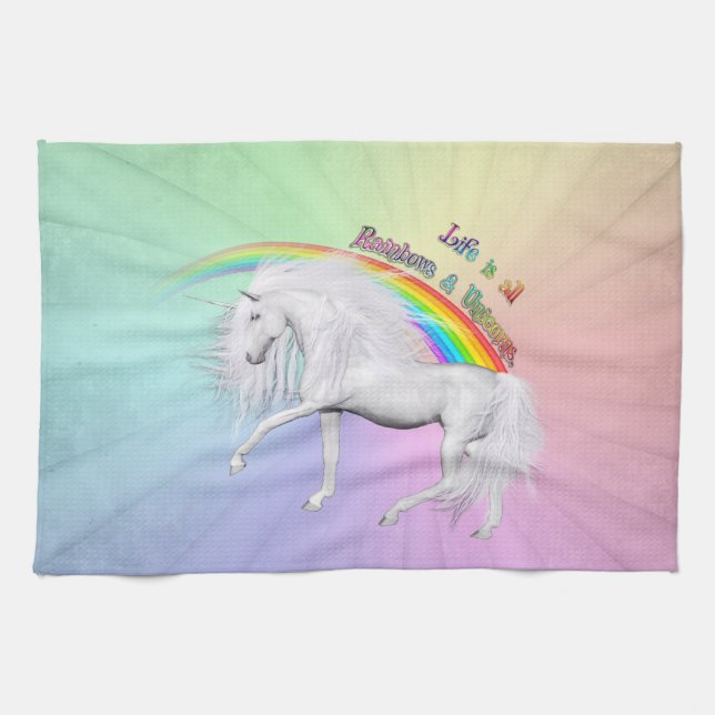 Prancing Through Positivity Tea Towel (Horizontal)