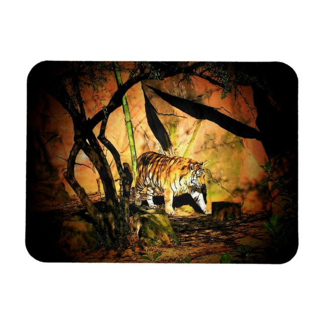 Prancing Tiger Magnet (Horizontal)