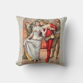 Prang's Christmas Card (ca. 1886) Pillow
