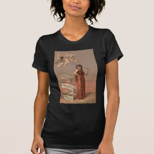 Prang's Valentine Cards AD, Woman & Cherubs T-Shirt