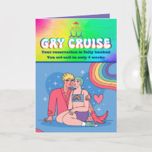 Prank Gay Cruise Birthday Card, Custom Dog Photo
