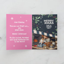 Prank Senior Package Christmas,Custom Family Photo