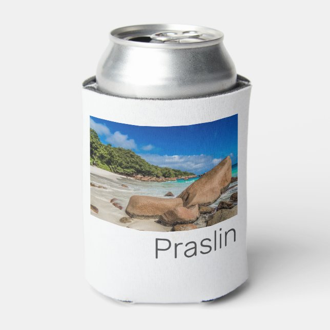 Praslin Seychelles Island Anse Lazio Beach Gift Can Cooler (Can Front)
