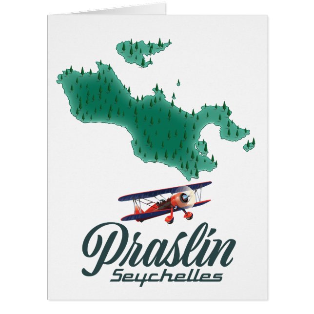 Praslin Seychelles map (Front)