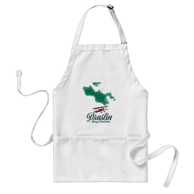 Praslin Seychelles map Standard Apron (Front)
