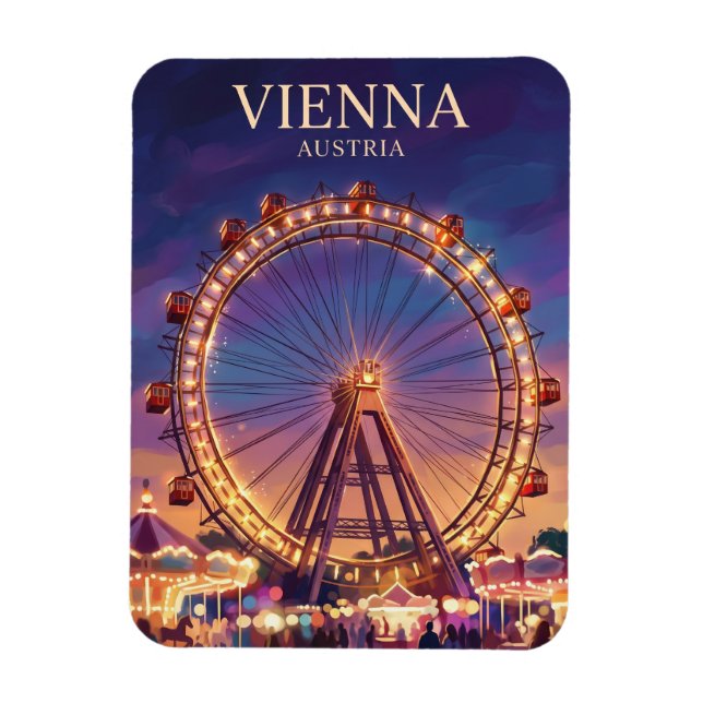 Prater and Riesenrad Austria Magnet (Vertical)