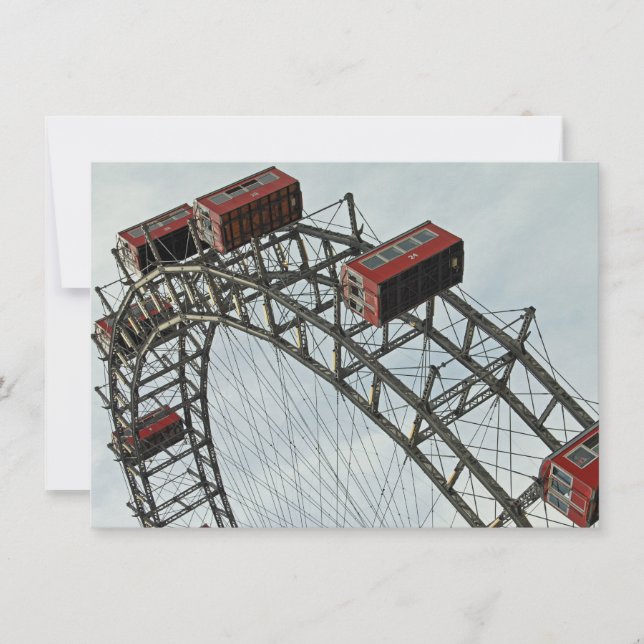 Prater Ferris wheel, Vienna, Austria card (Front)
