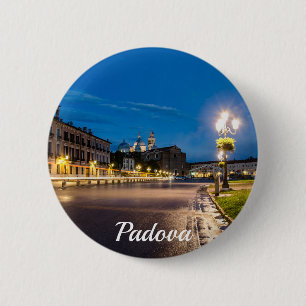 Prato della Valle at night in Padova, Italy 6 Cm Round Badge