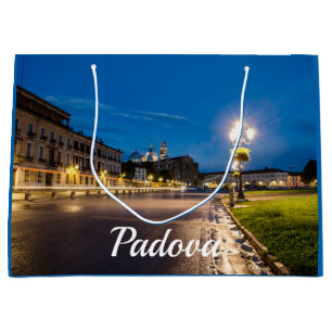 Prato della Valle at night in Padova, Italy Large Gift Bag