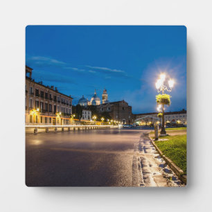 Prato della Valle at night in Padova, Italy Plaque