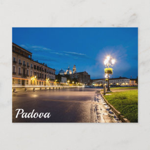 Prato della Valle at night in Padova, Italy Postcard