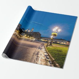 Prato della Valle at night in Padova, Italy Wrapping Paper