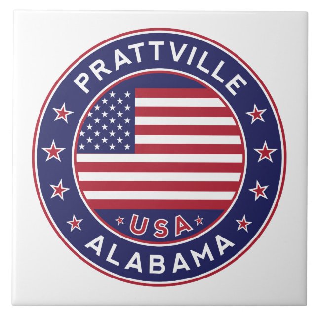 Prattville, Alabama Ceramic Tile (Front)