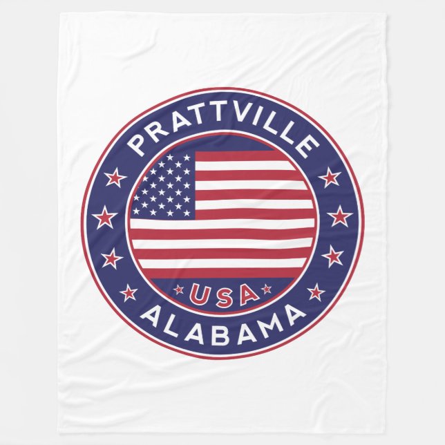 Prattville, Alabama Fleece Blanket (Front)
