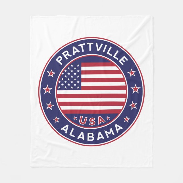 Prattville, Alabama Fleece Blanket (Front)