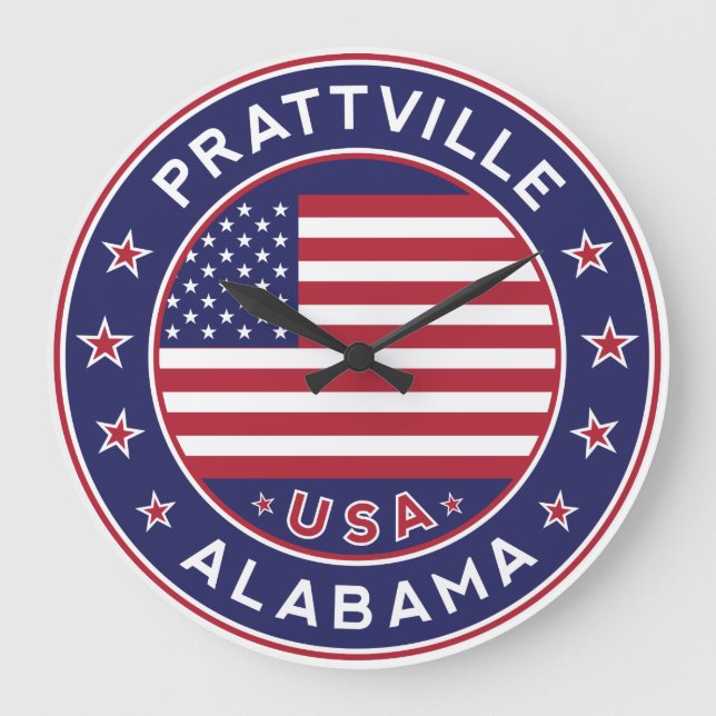 Prattville, Alabama Large Clock (Front)