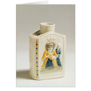 Prattware tea caddy