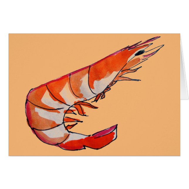 Prawn shrimp seafood kitsch art (Front Horizontal)