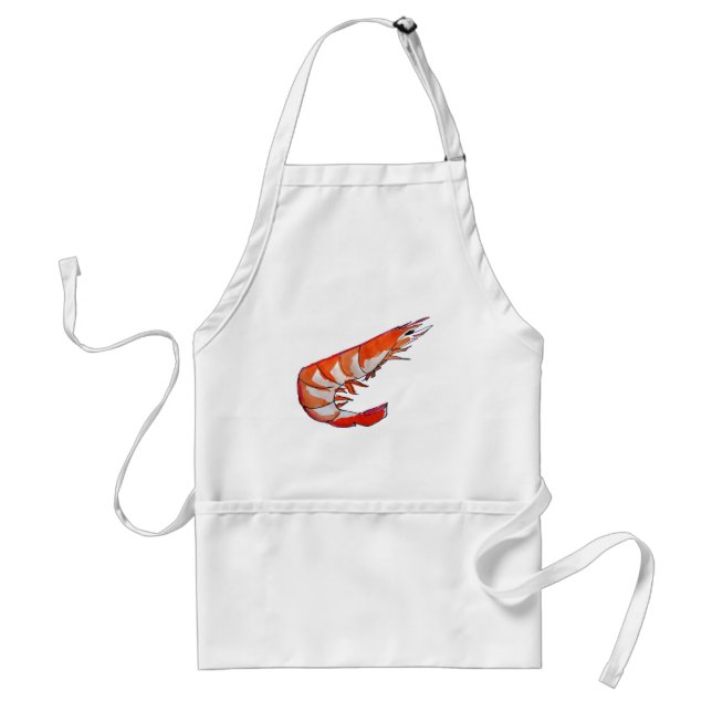 Prawn shrimp seafood kitsch BBQ Standard Apron (Front)