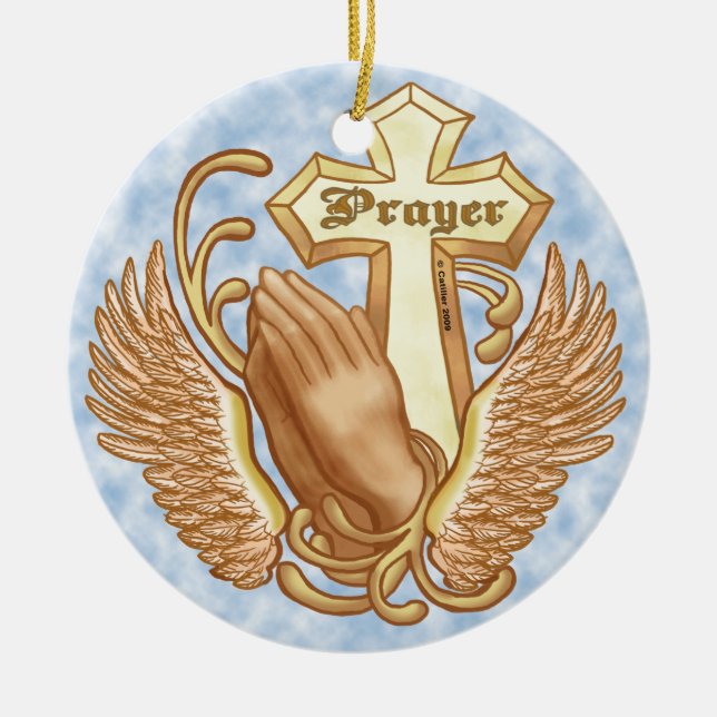 Pray Always Christian Cross  Ornament  (Front)