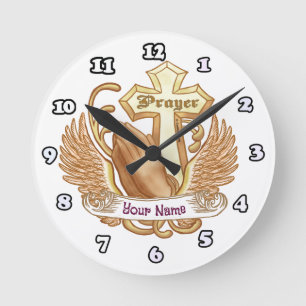 Pray Always Cross clock