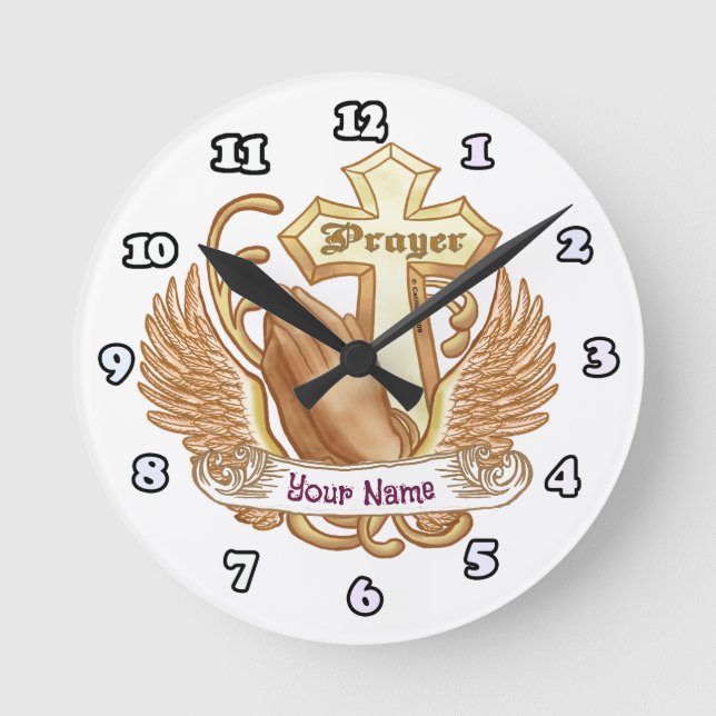 Pray Always Cross clock (Front)