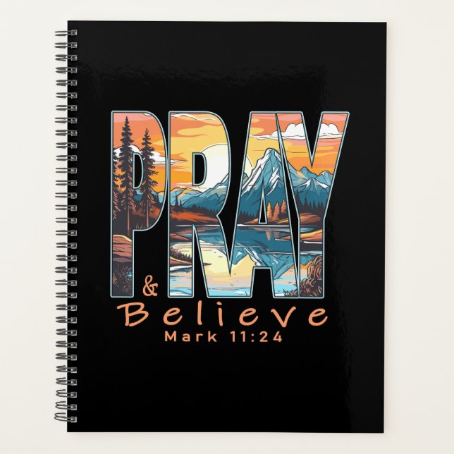 Pray and Believe Christian Design Planner (Front)