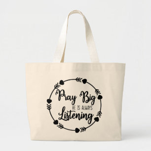 Pray Big Jumbo Tote