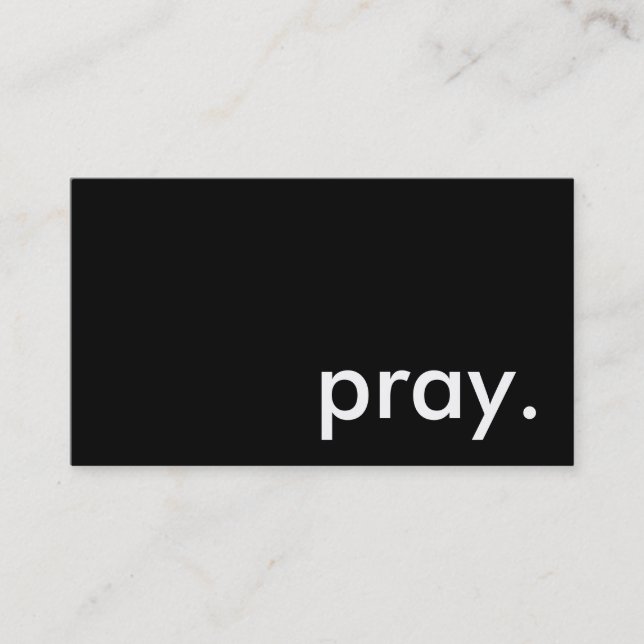 pray. business card (Front)