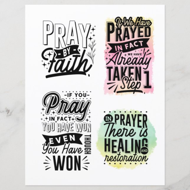 Pray By Faith: Bible Verse and Quote Card (Front)