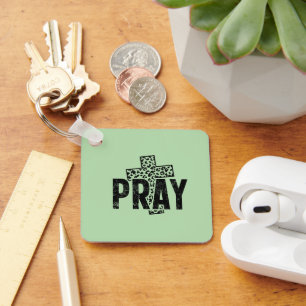 Pray Christian   Faith Cross Prayer  Key Ring