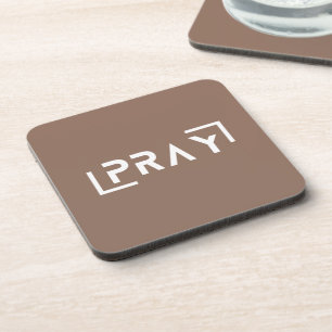 Pray Coasters with cork on the back