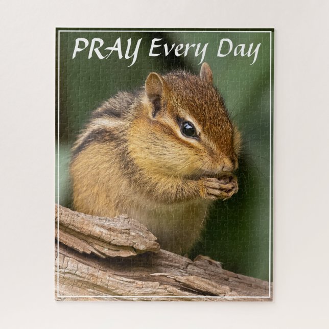 Pray Every Day Chipmunk  Jigsaw Puzzle (Vertical)
