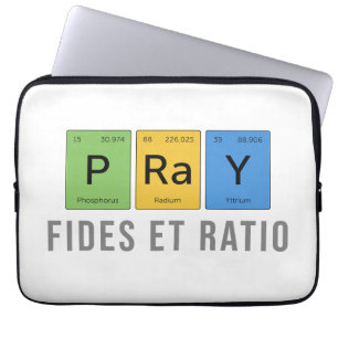 Pray—Fides et Ratio (Faith and Reason) Laptop Sleeve