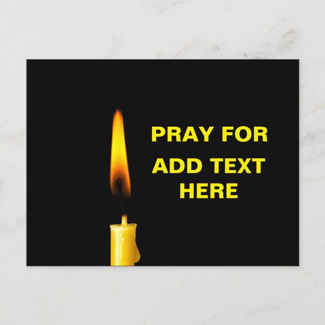 Pray For Add Text Postcard (Front)