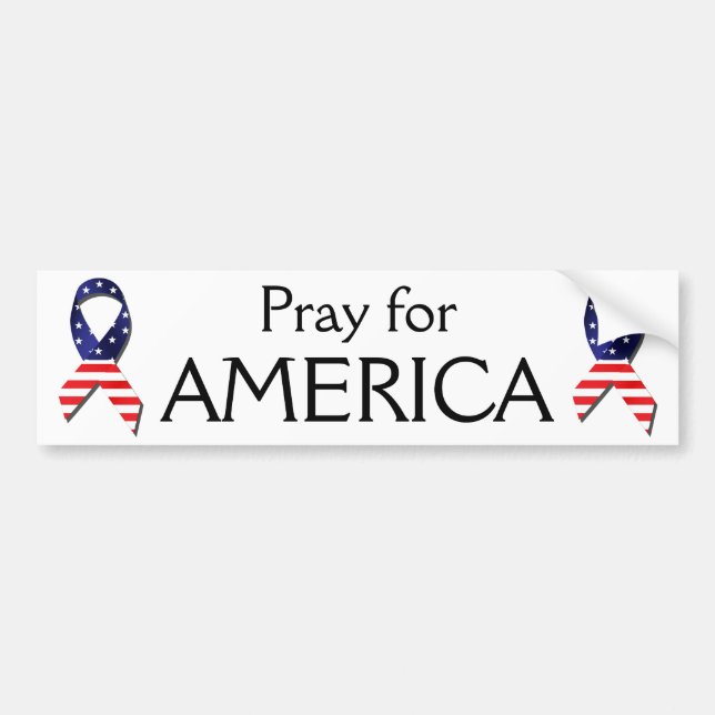 Pray for America Bumper Sticker (Front)