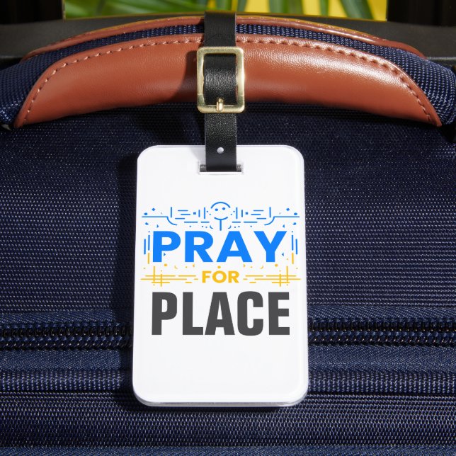 Pray For Compassion Luggage Tag (Front Insitu 2)
