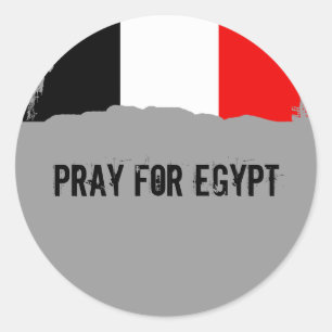 Pray for Egypt Classic Round Sticker