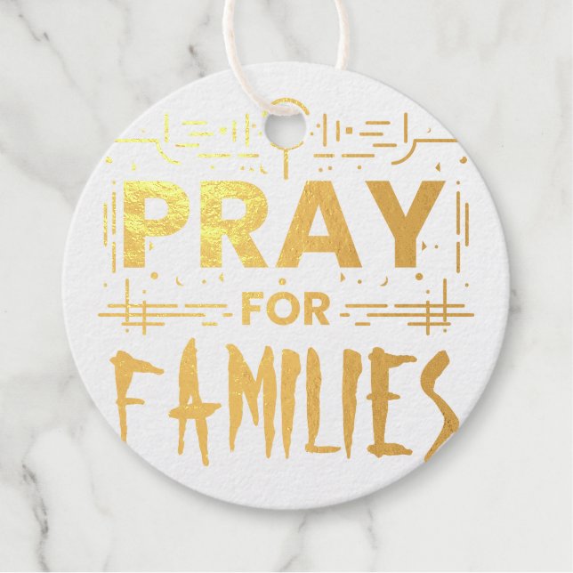 Pray for families favour tags (Front)