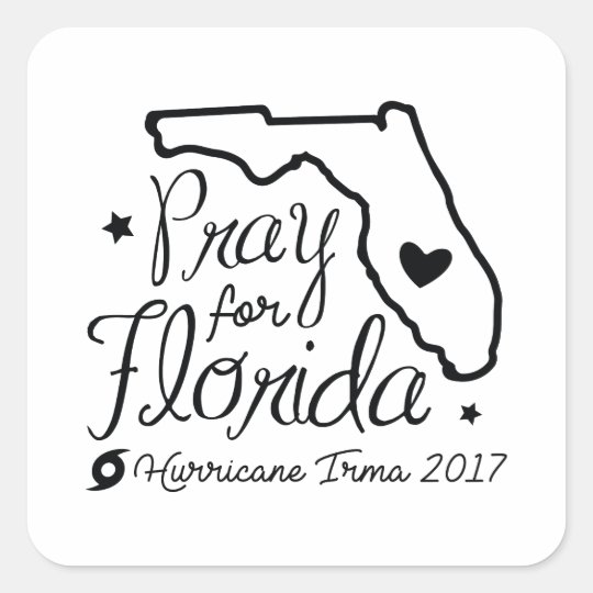 Pray For Florida Square Sticker